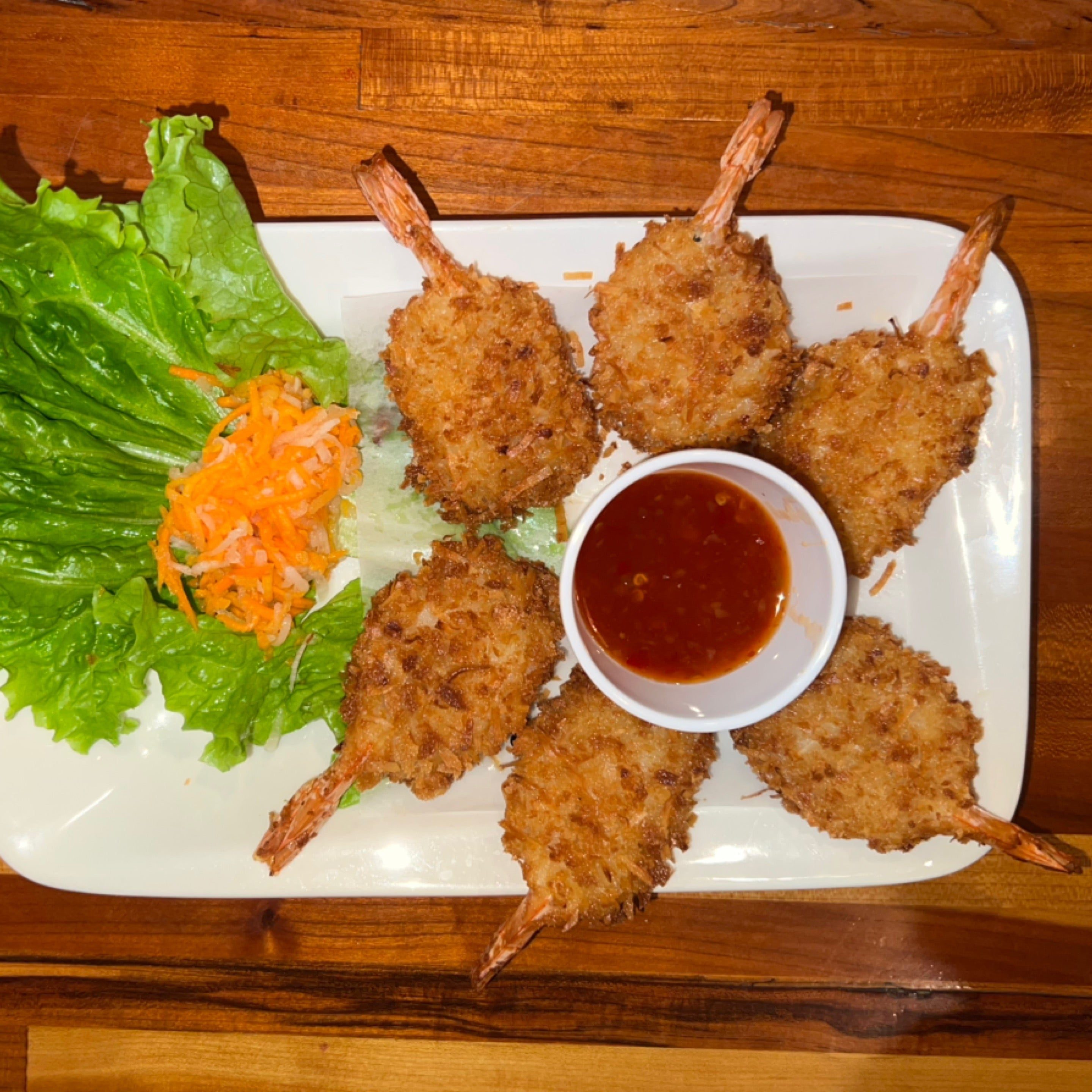 Coconut Tempura Shrimp.